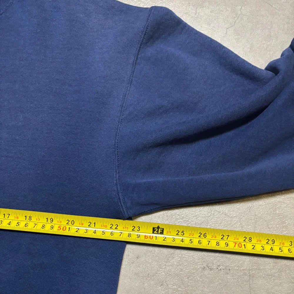 Vintage Russell Athletic Crewneck Sweatshirt Navy Blue Faded Grunge Mens XL - Picture 4 of 5